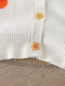 Áo khoác cardigan dệt kim họa tiết hoa cho bé gái, thích hợp mặc hàng ngày, đi chơi, du lịch, nghỉ mát, ở nhà, nhà trẻ và đi học. - Màu be - Xem 6