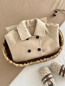 SHEIN Baby Girl Casual Overcoat For Autumn/Winter