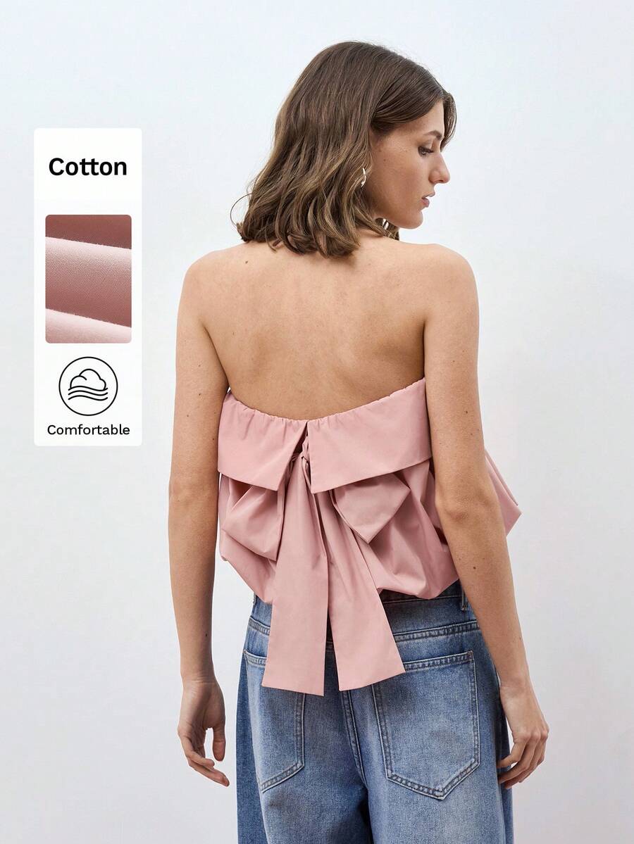 Maija 女士简约纯色休闲衬衫上衣，日常穿着，节日