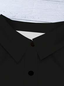 EMERY ROSE 大码休闲黑色泡泡袖衬衫，夏季，适合复活节、波西米亚风、文艺复兴博览会、婚礼嘉宾、母亲节、简约时尚度假