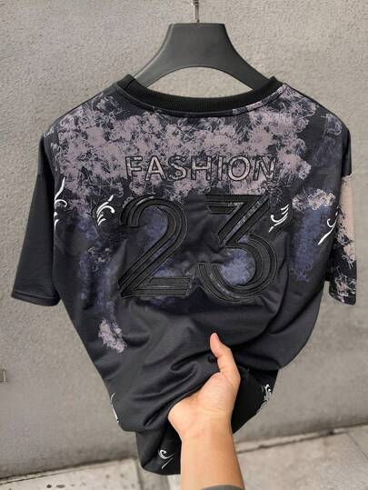 Claim Dot 时尚百搭街头刺绣连帽衫和修身黑色T恤