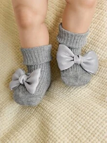 Cozy Pixies 2 pary dziewczęcych, ślicznych, krótkich skarpetek termicznych z kokardką, odpowiednich do codziennego noszenia - Wielokolorowe - Zobacz 9