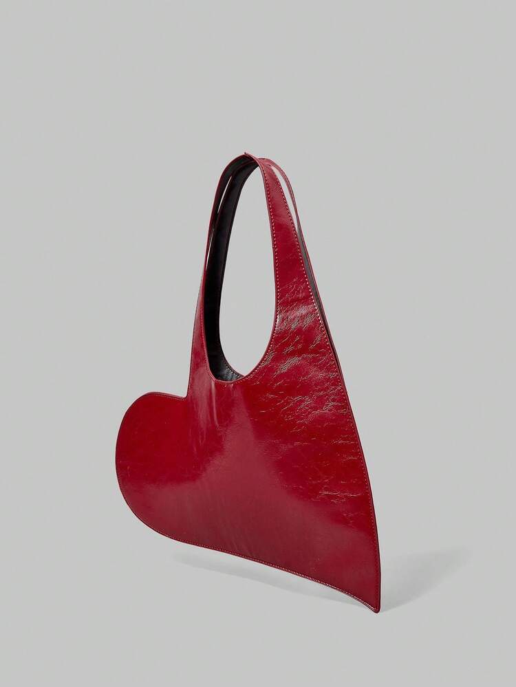 Fashionable Asymmetric Heart-Shaped Shoulder Bag