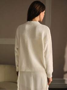 MOTF PREMIUM EMBROIDERY BUTTON UP CARDIGAN - Apricot - View 4