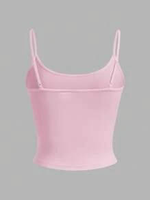 SHEIN EZwear 4 件套女士雾霾蓝、浅蓝、浅粉、玫粉紧身短款休闲吊带背心上衣，适合夏季 - 彩色 - 查看 6