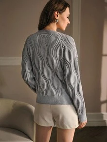 MOTF PREMIUM BEADED DETAIL BUTTON UP CARDIGAN - Grey - View 4