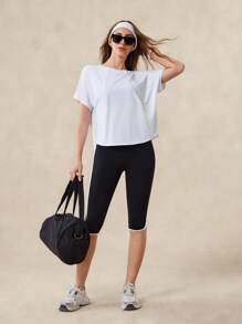 OutZeal 女式凉爽触感丝滑柔软超大户外T恤徒步日常休闲 - 白色 - 查看 9