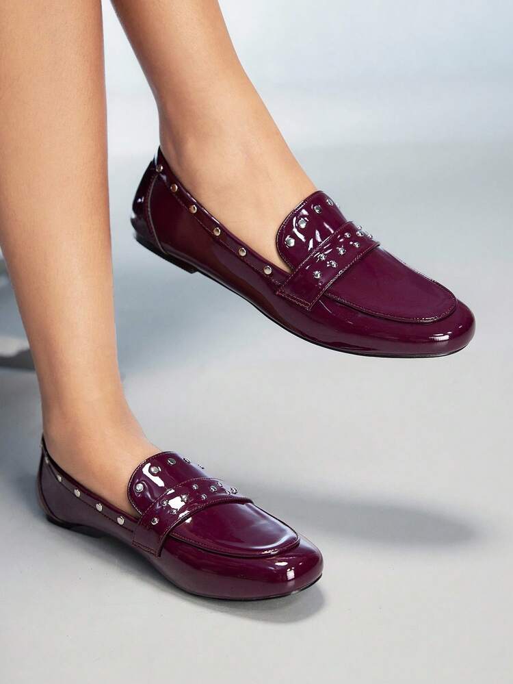 CUCCOO GRLICON Women's Flat Loafers, Motorcycle Style, Y2K, Cool Girl, Back To School, Halloween, Christmas, Party Outfit