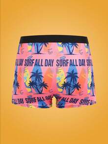 Notgurli Men's Tropical Print Casual Swim Trunks - Multicolor - View 6