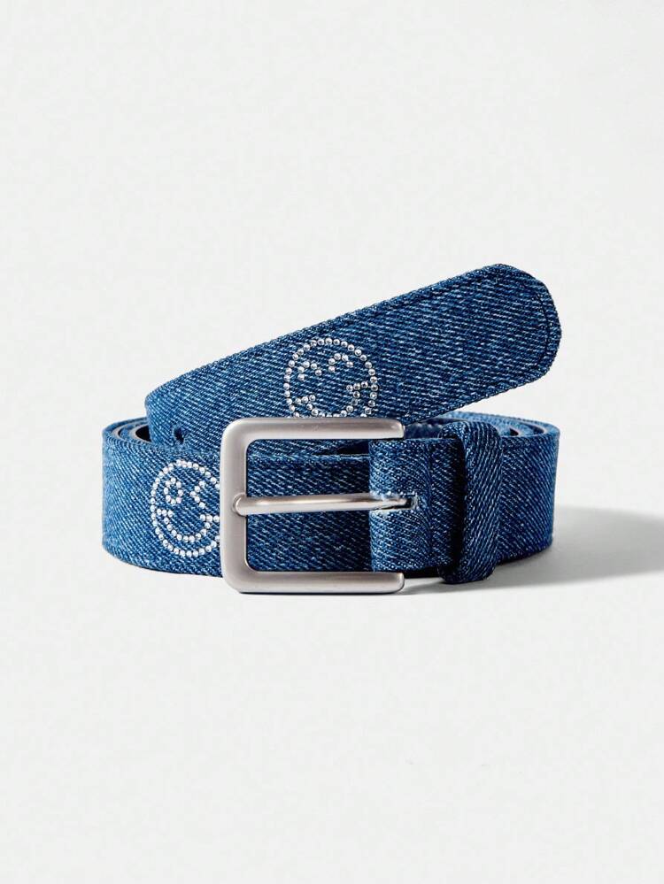 S.W.Smiley x MOTF CEINTURE AVEC BOUCLE DÉTAIL VISAGE SOURIANT STRASS