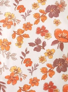 Cozy Pixies Baby Mädchen Ditsy Blumen Strick Weicher Rundhals Langarm Top und Leggings mit Elastischer Taille 2-teiliges Kuschel Pyjama Set