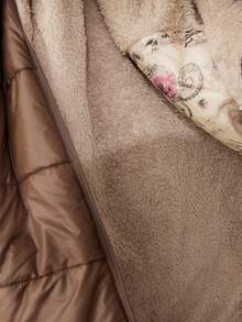 Aveloria Modichic Abrigo acolchado con capucha con cremallera y estampado de cuadros sencillo, ropa de invierno casual y versátil - Café integral - Ver 7