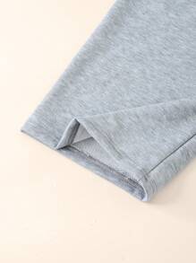 SHEIN Explorewe 抽绳下摆阔腿直筒休闲裤