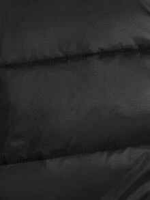 SHEIN Teen Boys' Casual Padded Puffer Hooded Zip-Up Jacket, All-Match Versatile Winter Coat, Quilted Design, Suitable For Commuting, School, Daily Casual, Travel, Outdoor, Party, Sports, Fall Autumn And Winter Coat - Black - View 7