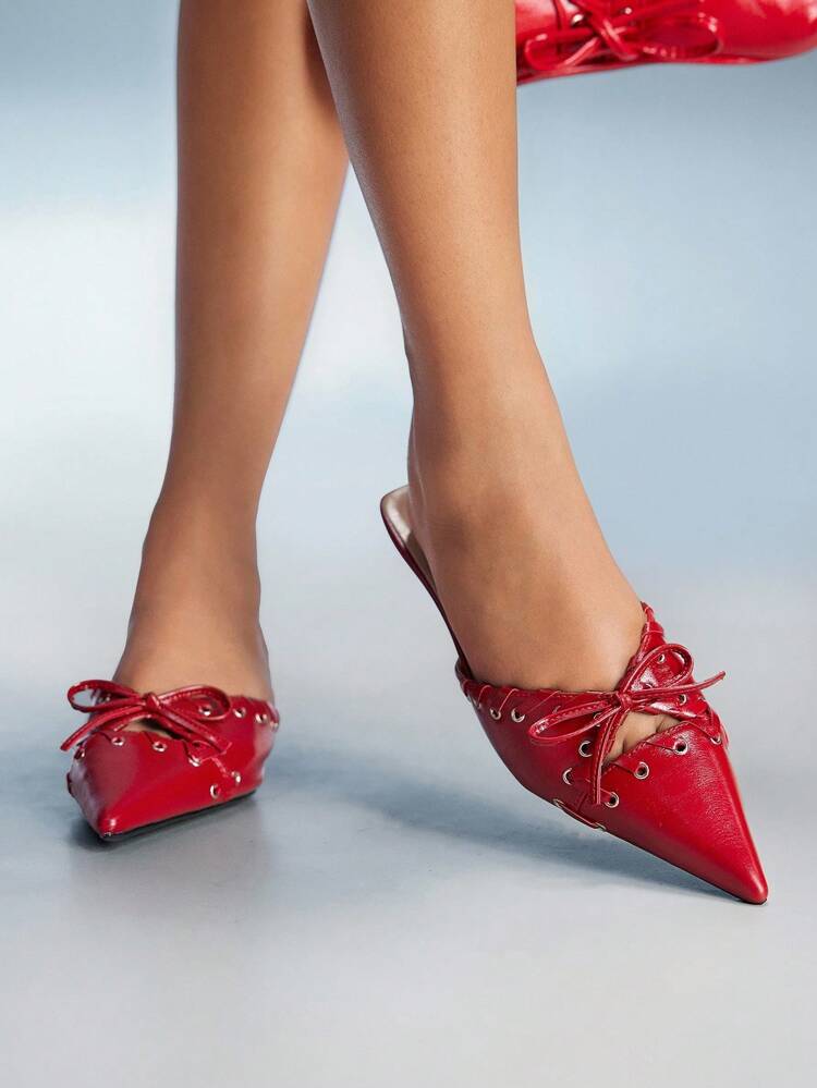 CUCCOO GRLICON Women's Burgundy Kitten Heel Pumps, Motorcycle Style, Y2K, Cool Girl, Back To School, Halloween, Christmas Party Outfit