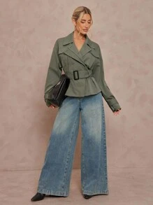 Lumalex 秋季 朴素 复古 金钱 闪光 节日 派对 狂欢 节日 郊游 假期 波西米亚风 户外 层次丰富 婚礼 季节 宴会 成人礼 领口 束腰 腰部 工装 口袋 对比 纽扣 短款 女式 宽款 女式 女士 女士 女士 腰带 女士 - 綠色 - 查看 9