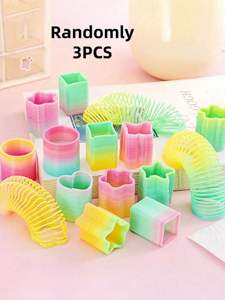 Zazumi 1/3/6/8/12/15/24 chiếc Bộ đồ chơi lò xo cầu vồng mini cho tiệc mùa xuân, Halloween, Giáng sinh, hộp quà Halloween, quà tặng, bộ hộp ma thuật (hình dạng ngẫu nhiên) - Nhiều màu - Xem 15