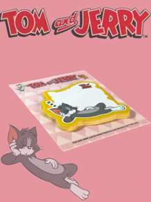 TOM & JERRY X SHEIN Cartoon Pattern Sticky Notes Set-Cute Cartoon Memo Pads For Office School Supplies, Collectible Stationery - Multicolor - View 2
