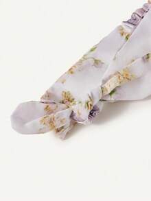 Cozy Pixies مجموعة من قطعتين تتكون من شريطة رأس بفيونكة بنفسجية وجوارب زهرية للأطفال الرضع (زوج جوارب + شريطة رأس واحدة)، مناسبة للمواليد الجدد، يمكن استخدامها كهدية - متعدد الألوان - مشاهدة 11