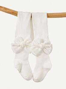 Cozy Pixies 1件装女宝宝可爱简约保暖厚实柔软舒适打底裤 - 白色 - 查看 6