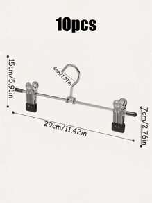 5/10pcs Galvanized Steel Non-Marking Trouser Clips, Non-Slip Skirt Pants Hangers - Multi-Functional Clothes Hanging Clips For Wardrobe Storage Organization