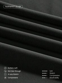 GLOWMODE FeatherFit™-Sculpt Snatch It Tummy Control Pocket Soft Silicone Waistband Leggings Medium Impact Jogging Gym Cycling