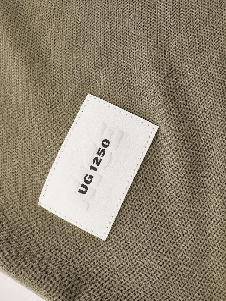 PAVTROS 男士简约短袖 T 恤，修身针织 T 恤，印有简单的“Find Yourself”标语，适合日常、时尚、休闲、户外、校园穿着，可作为节日礼物，男女同款情侣装 - 卡其色 - 查看 7