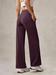 OutZeal 女士运动裤 日常休闲居家服 柔软针织面料 吸汗速干 高腰直筒裤型 带口袋