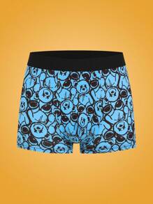 NotGurli 4pcs/Set Cartoon Bear Print Casual Boxers For Men