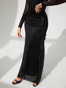 Modelyn Chân váy xếp ly thời trang nữ, kiểu dáng gợi cảm, thường ngày, thích hợp cho tiệc tùng. - màu đen - Xem 5