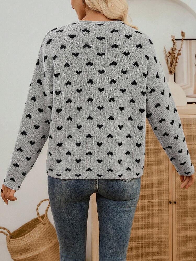 Nuovo maglione pullover elegante da donna in stile coreano casual, morbido e versatile, a pois, adatto per uso quotidiano