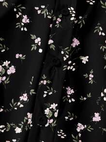 EMERY ROSE Áo cánh tay phồng họa tiết hoa ngày lễ cỡ lớn, trang phục mùa hè cho nữ, váy dự tiệc cưới Boho Phục hưng, ngày của mẹ, đơn giản và thời trang, kỳ nghỉ - Nhiều màu - Xem 4