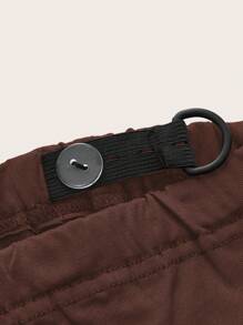 Modmama 孕妇装 2 件套纯色弹力腰高弹力紧身裤 - 棕色 - 查看 9