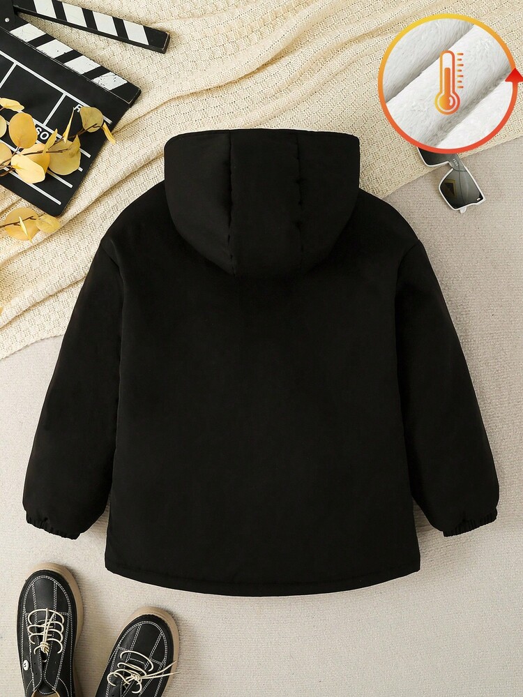 Tween Boys' Casual Warm Lined Hooded Winter Coat Fall - Multicolor - View 2