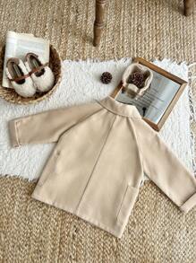 SHEIN Baby Girl Casual Overcoat For Autumn/Winter