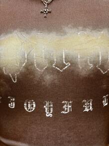 EgrlEra Subculture Street Chic 复古图案印花女式圆领 T 恤 - 彩色 - 查看 4