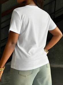 INAWLY 女款 Y2K 趣味复古卡通人物图案圆领短袖 T 恤 - 彩色 - 查看 2