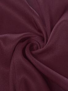Elaquor Plus Size Women's Solid Color Long Sleeve Suit Set In Fall/Winter - Burgundy - View 7