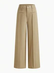 MOTF PREMIUM PINTUCK WIDE LEG SUIT PANTS