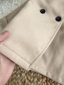 SHEIN Baby Girl Casual Overcoat For Autumn/Winter