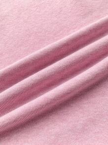 Franclia Neue schlank geschnittene, sanft süße, minimalistische Pullover-Bluse, Off-Shoulder für Frauen, Frühling/Herbst - Pink - Übersicht 4