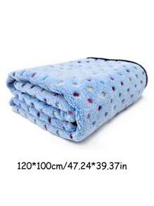 The Blanket Is Super Soft With A Cute Polka Dot Pattern, Made Of Flannel, Suitable For Small Dogs And Cats.