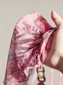 SHEIN ICON Áo hai dây hở lưng in họa tiết hoa cổ điển gợi cảm thời trang dành cho nữ - Nhiều màu - Xem 8