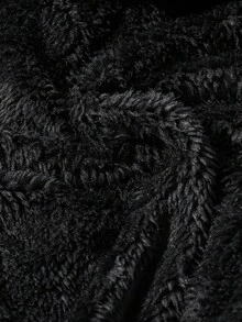 SHEIN 男童连帽羊毛恐龙印花夹克，开学季 - 黑色 - 查看 6