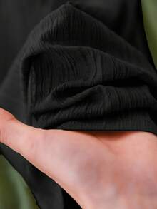 CosyJoli Plus Size Casual Textured Chiffon Basic Straight Leg Pants,Slightly Sheer, Clothes For Women Spring To Summer - Multicolor - View 7