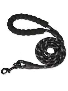 1pc Reflective Pet Leash For Dog For Outdoor - Black - View 1