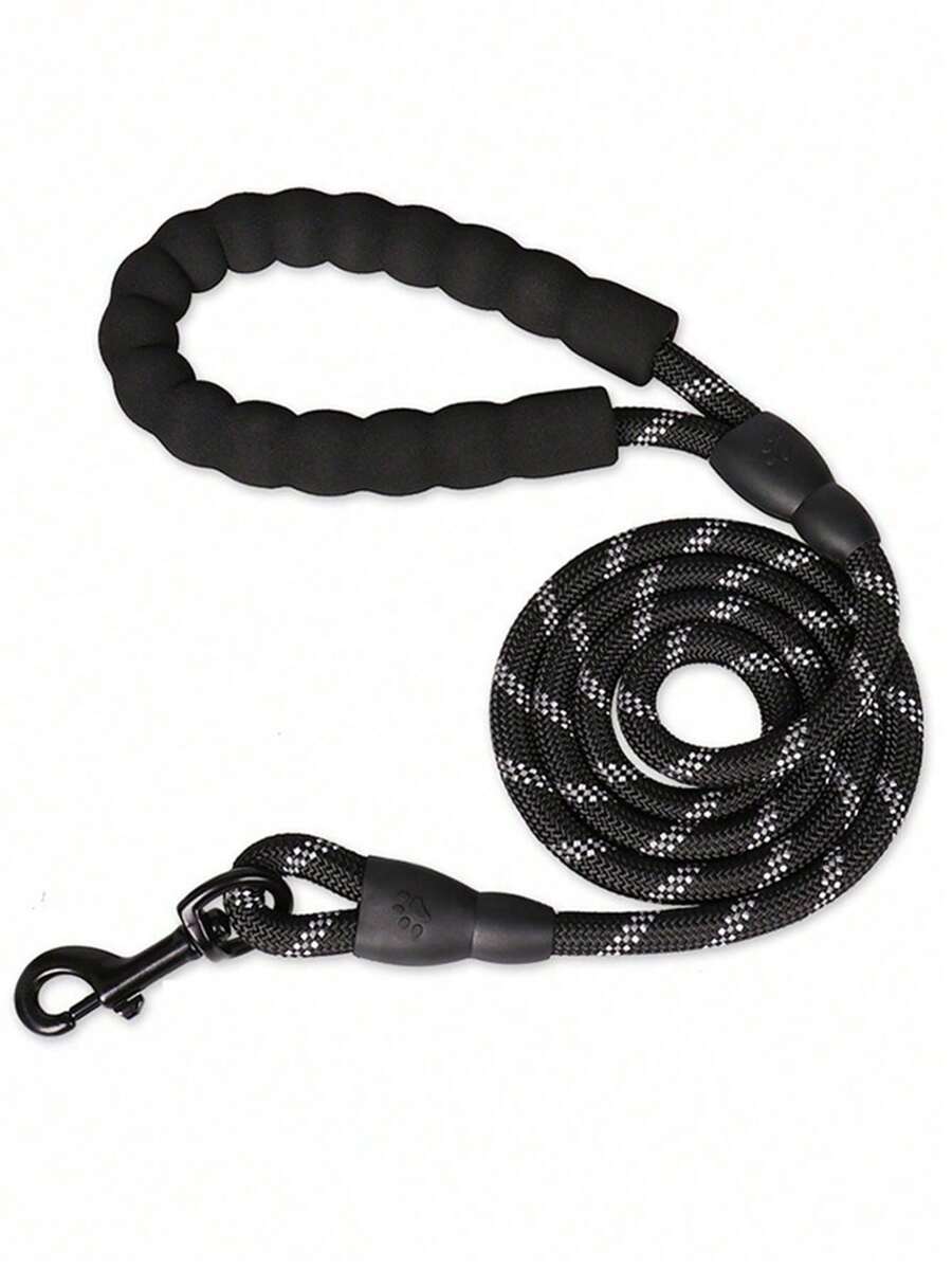 1pc Reflective Pet Leash For Dog For Outdoor - Black - View 1