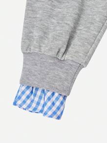 Teenager (Girl) Casual Korean Style Loose Bowknot Letter Print Stand Collar Sweatshirt, Back To School, Versatile