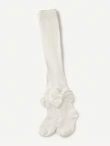 Cozy Pixies 1件装女宝宝可爱简约保暖厚实柔软舒适打底裤 - 白色 - 查看 7