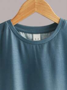 SHEIN Tween Boy Ombre Round Neck Tee